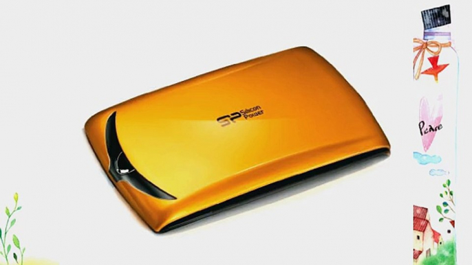 Silicon Power Stream S10 Portable 500 GB USB 3.0 External Hard Drive SP500GBPHDS10S3O (Orange)