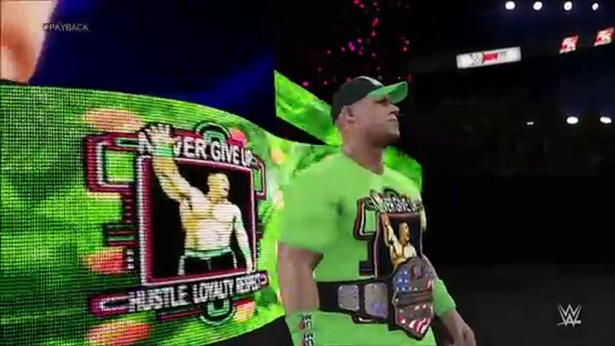 John Cena vs Rusev - Payback 2015 - WWE2K15 Simulation (Xbox One)