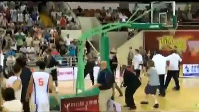 Wild basketball fight in Beijing China | Georgetown Hoyas brawl with Chinese team