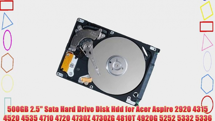 500GB 2.5 Sata Hard Drive Disk Hdd for Acer Aspire 2920 4315 4520 4535 4710 4720 4730Z 4730ZG