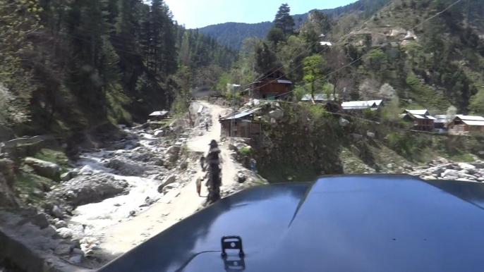 Travel in Jeep with full of adventure in the mountains of Neelum Valley Kutton Azad Kashmir Pakistan on 11 April 2015