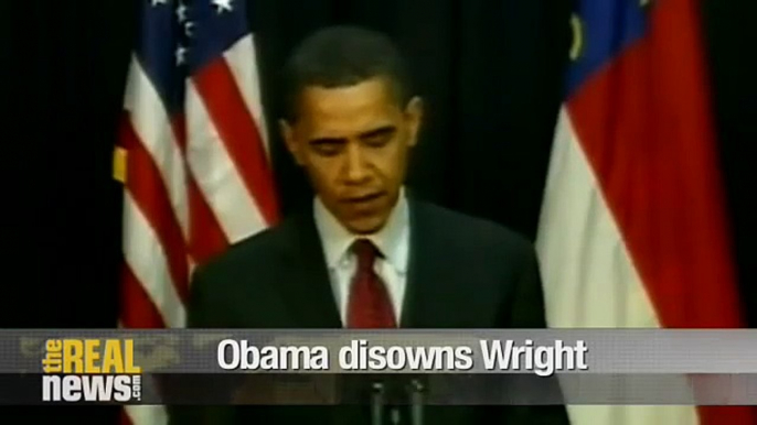 Patriotism and race - Obama disowns Wright (1 of 2)