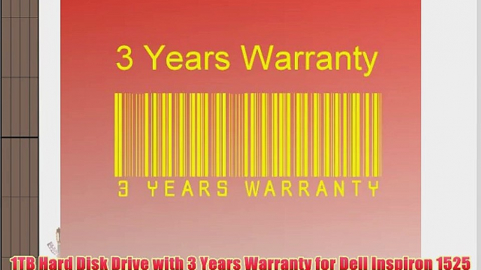 1TB Hard Disk Drive with 3 Years Warranty for Dell Inspiron 1525 Laptop Notebook HDD Computer