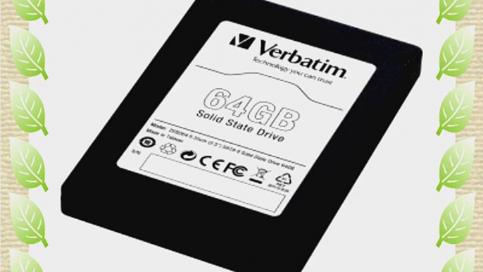 Verbatim 64 GB SATA II 3.0 Gb-s 2.5-Inch Internal Solid State Drive with Adapter 47473