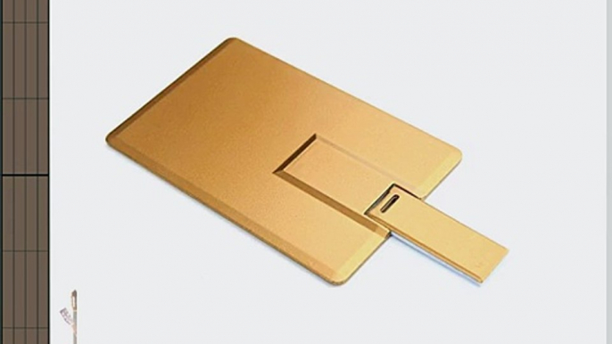 Enfain Credit Card USB Flash Drive -10 Pack -Gold 32GB