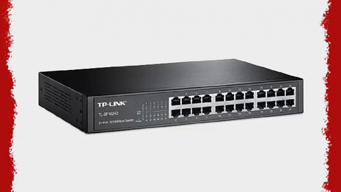 TP-LINK TL-SF1024D 24-Port 10/100Mbps Switch 13-inch Rackmount 4.8Gbps Capacity