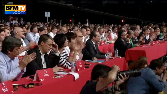 Manuel Valls fait applaudir François Hollande au Congrès du PS