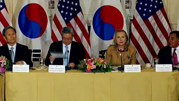 Secretary Clinton Delivers Remarks at the U.S.-Korea Ministerial Dialogue 2+2 Meetings