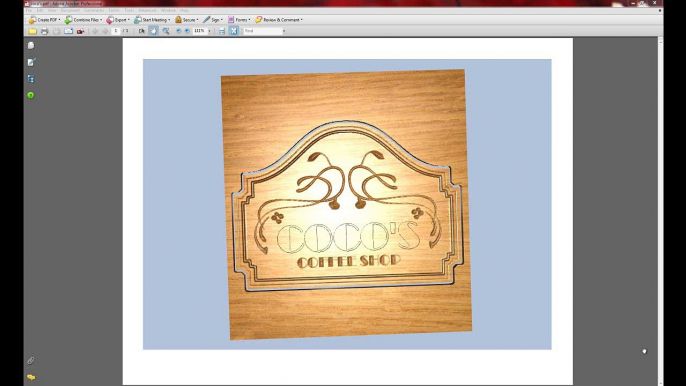 Signmaking with ArtCAM Express - Coco's Coffee Shop