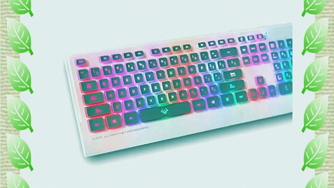 FOME QWERTY US Layout M8 7 Color USB led Illuminated High Quality Backlit Ultra-thin gaming