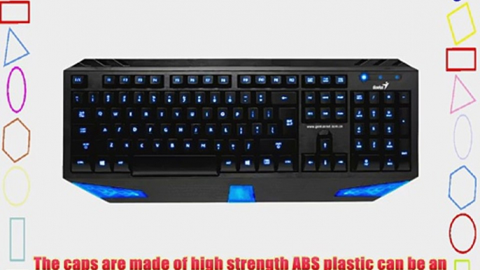 AGPtek Cool Blue LED Illuminated Ergonomic Backlit Gaming Game USB Wired Keyboard PC