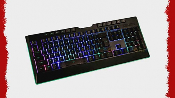 FOME QWERTY G9 USB Wired Colourful Backlit Keyboard Ergonomics Mute Gaming Keyboard Black