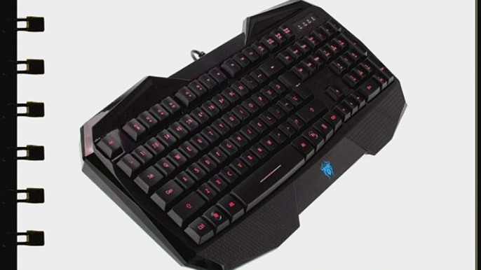 LED Illuminated Ergonomic USB Multimedia Backlight Backlit Gaming Keyboard (New Red Backlight)