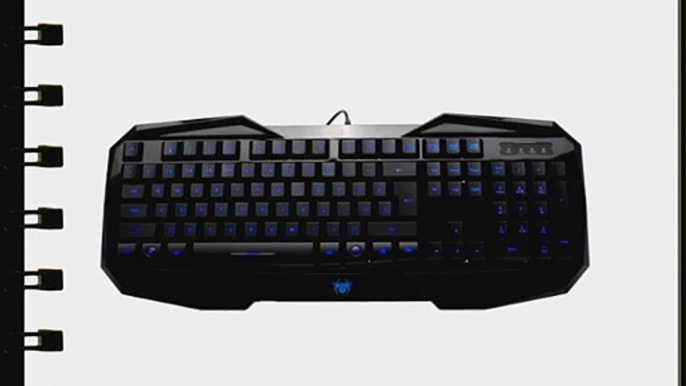 LED Illuminated Ergonomic USB Multimedia Backlight Backlit Gaming Keyboard (New Blue Backlight)