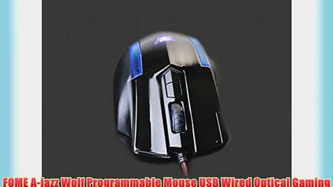 FOME A-jazz Wolf Programmable Mouse USB Wired Optical Gaming Mouse Mice 3200dpi Adjustable