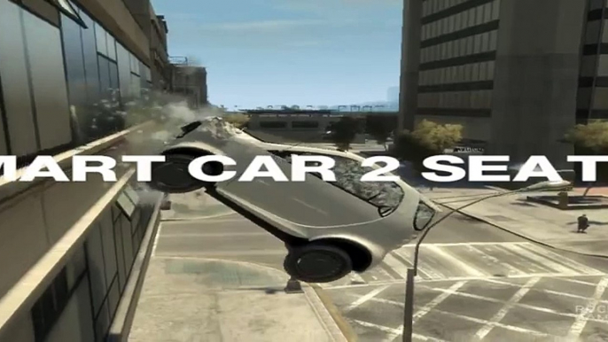 GTA 4 IV PC SMART CAR MOD CRASH TESTING (HD 720p)