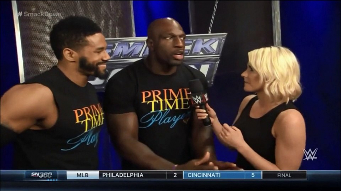 Renee Young  interviews the Prime time players (11/6/15)