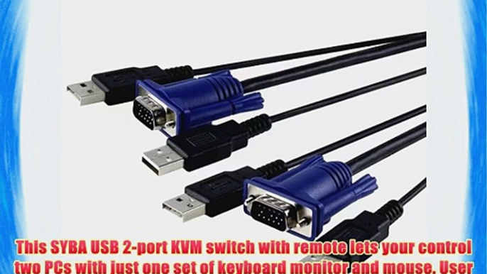 USB 2.0 KVM Switch BOX Video Monitor VGA/SVGA 2-Port