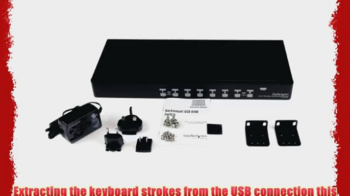 StarTech.com SV831DUSBU 8 Port 1U Rack Mount USB KVM Switch with OSD