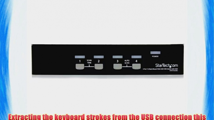 StarTech.com SV431DUSBU 4 Port 1U Rack Mount USB KVM Switch with OSD