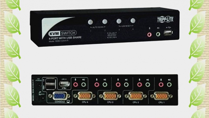 Tripp Lite B006-VUA4-K-R 4-Port KVM Switch with Audio OSD and Peripheral Sharing