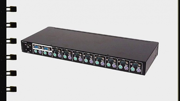 StarTech.com Dual User 8-Port 1U Rack Mount PS/2 KVM Switch with OSD (SV832DS)