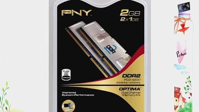 PNY OPTIMA 2GB (2x1GB) Dual Channel Kit DDR2 533 MHz PC2-4200  Desktop DIMM Memory Modules