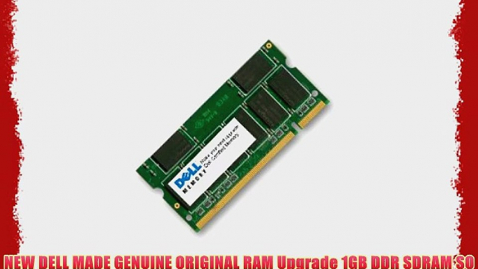 NEW DELL MADE GENUINE ORIGINAL RAM Upgrade 1GB DDR SDRAM SO DIMM 200-pin 333 MHz (PC2700) 1