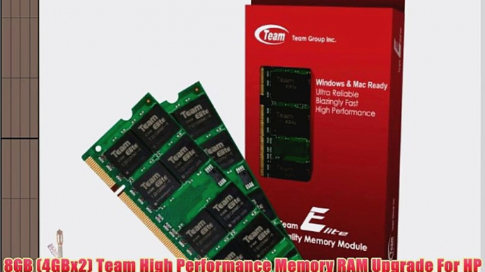 8GB (4GBx2) Team High Performance Memory RAM Upgrade For HP - Compaq HP G62-221CA G62-222US