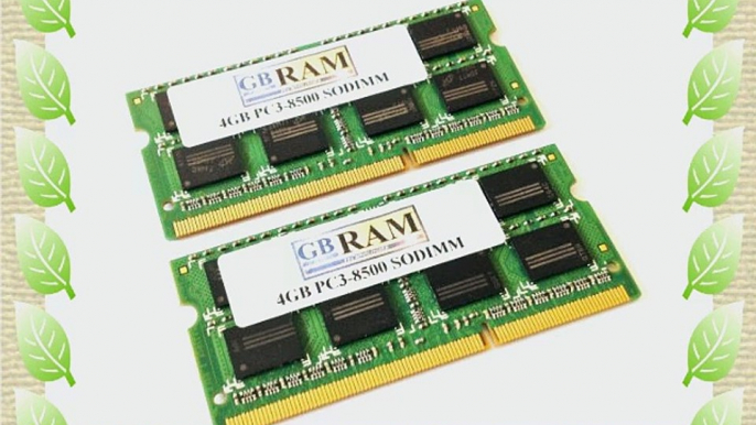 8GB DDR3 Memory RAM Kit (2 x 4GB) PC3-8500 DDR3-1066 SODIMM