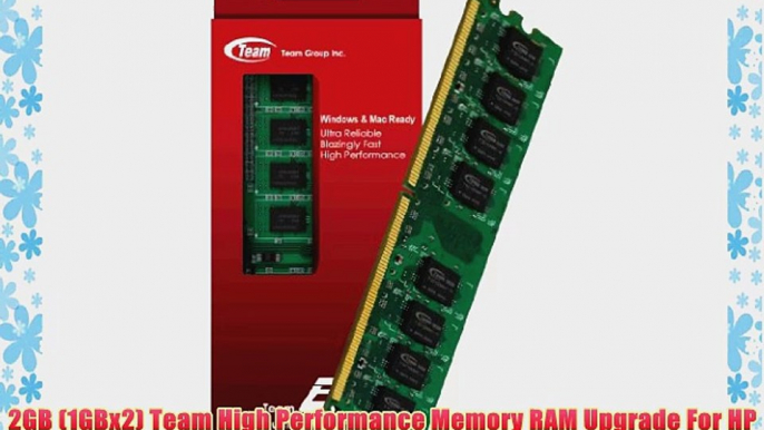 2GB (1GBx2) Team High Performance Memory RAM Upgrade For HP - Compaq dx2250 dx2290 Desktop.