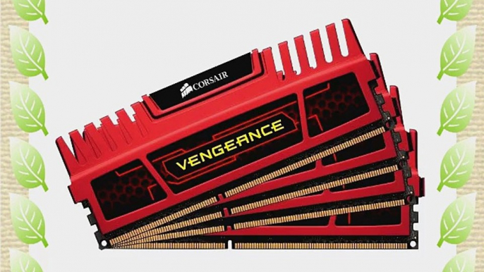 Corsair Vengeance Red 16GB (4x4GB) DDR3 1866 MHZ (PC3 15000) Desktop Memory (CMZ16GX3M4X1866C9R)