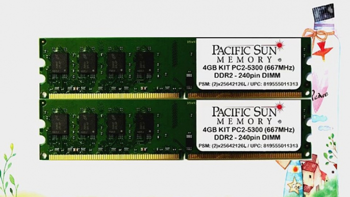 4GB Kit (2x2GB) PC2-5300 (667MHz) DDR2 DIMM Upgrade