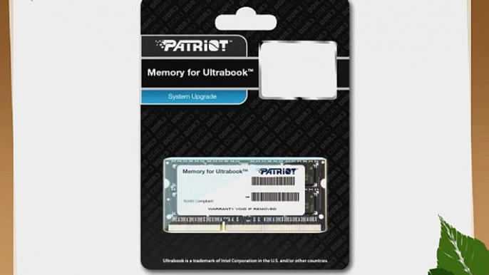 Patriot Signature DDR3 4GB PC3-12800 1600MHz CL11 SODIMM for Ultrabook Laptops PSD34G1600L81S