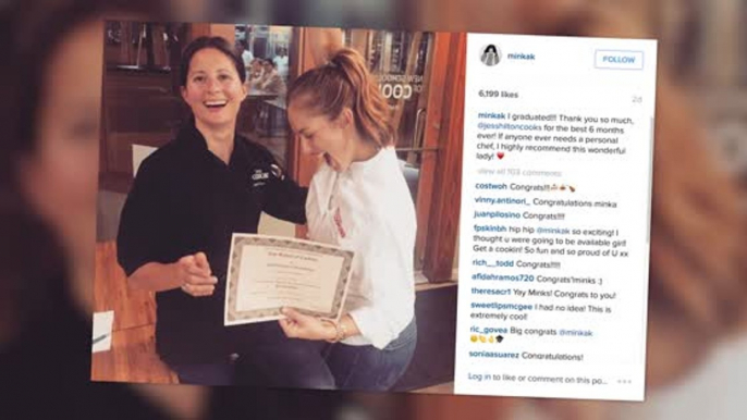 Minka Kelly Graduates From Culinary School