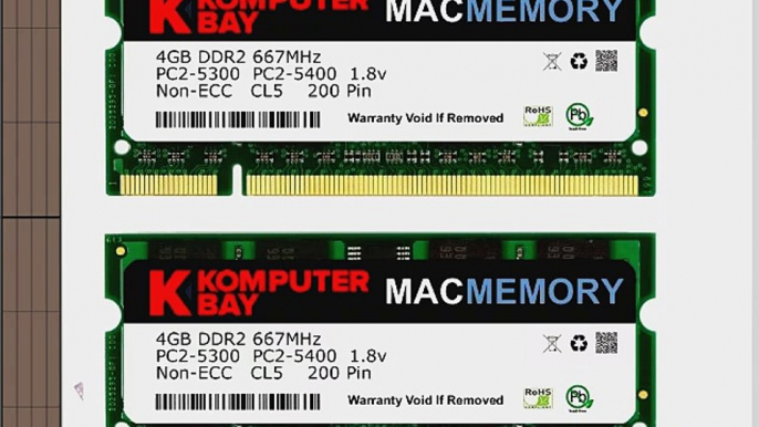 Komputerbay MACMEMORY Apple 8GB (2x 4GB) PC2-5300 667MHz DDR2 SODIMM iMac and Macbook Memory