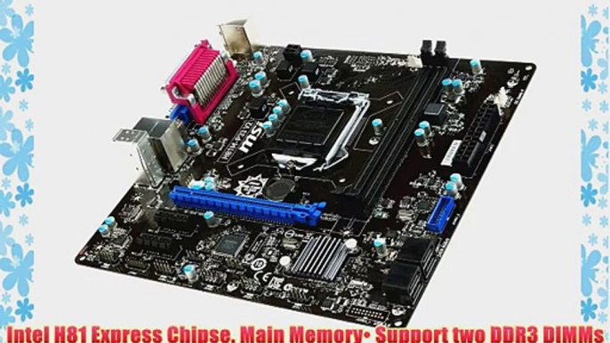 MSI Computer Corp. Micro ATX DDR3 1600 LGA 1150 Motherboards H81M-P33 V2