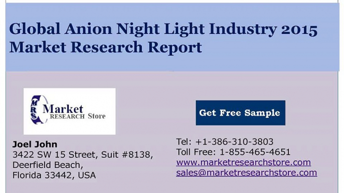 Global_Anion_Night_Light_Industry_2015_Market_Rese