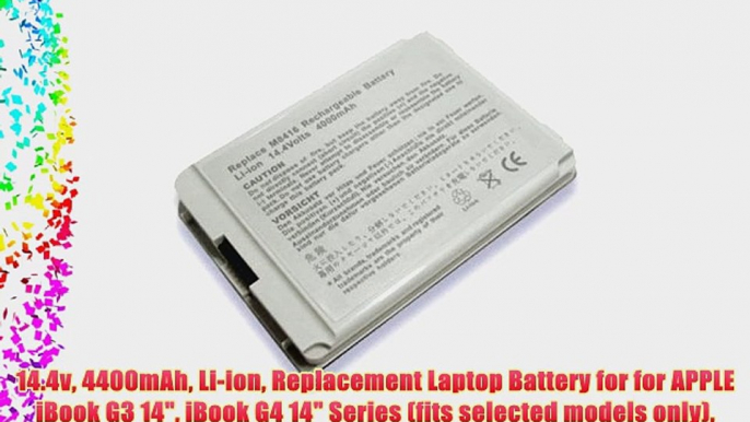 14.4v 4400mAh Li-ion Replacement Laptop Battery for for APPLE iBook G3 14 iBook G4 14 Series