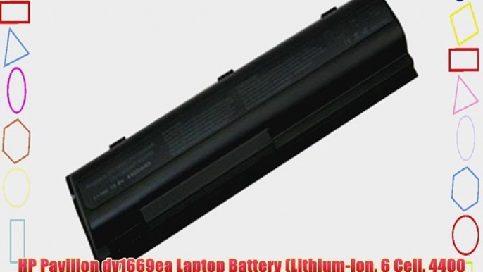 HP Pavilion dv1669ea Laptop Battery (Lithium-Ion 6 Cell 4400 mAh 49wh 10.8 Volt) - Replacement