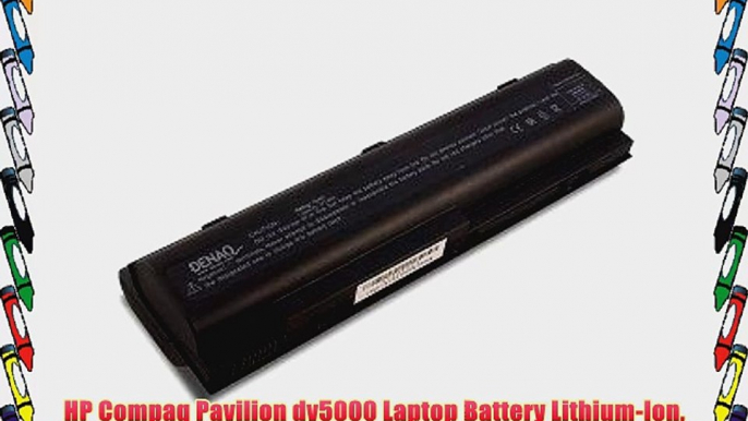 HP Compaq Pavilion dv5000 Laptop Battery Lithium-Ion 6600mAh 12-Cell Laptop Battery - Replacement