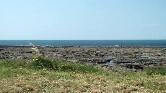 pointe st Gildas coté océan  et blockhaus dans le département  de Loire atlantique