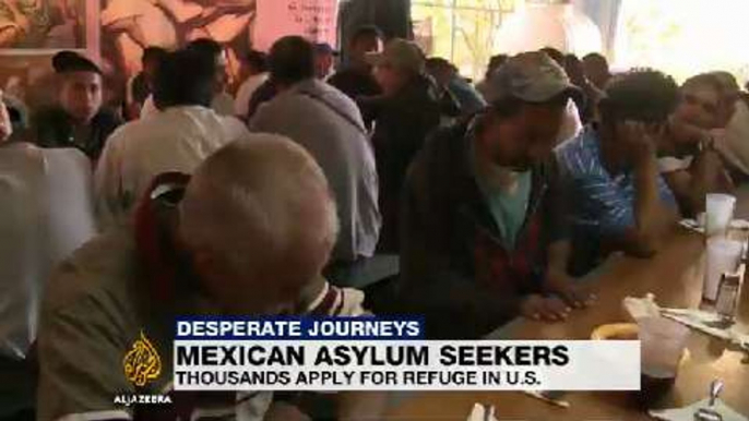 Mexican asylum seekers seek refuge in US