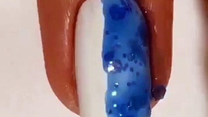 June 2015 Nail art Tutorial, polish art nails, diy nailart video, nail aqua design