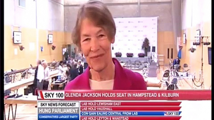 UK Elections 2010 Glenda Jackson wins the Kilburn & Hampstead