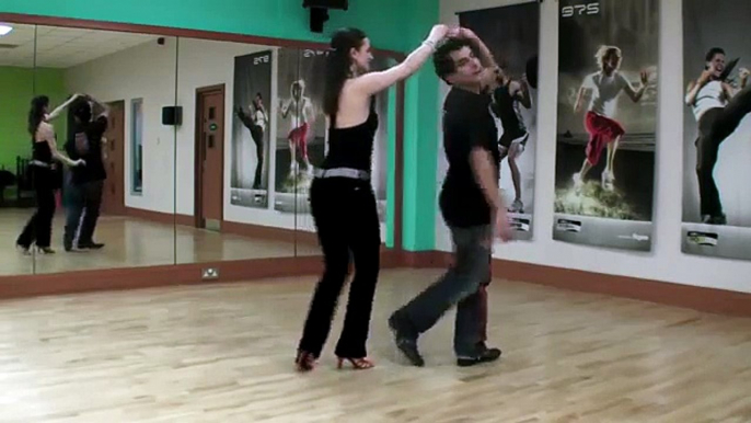 Beginners Salsa Steps & Basic Turns to Slow Salsa Music - From Salsa Beginners lessons video