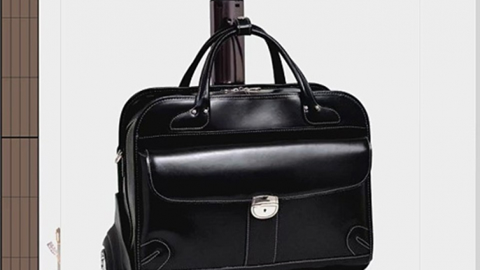 McKleinUSA LAKEWOOD Leather Fly-Through Checkpoint-Friendly Detachable-Wheeled Ladies Briefcase