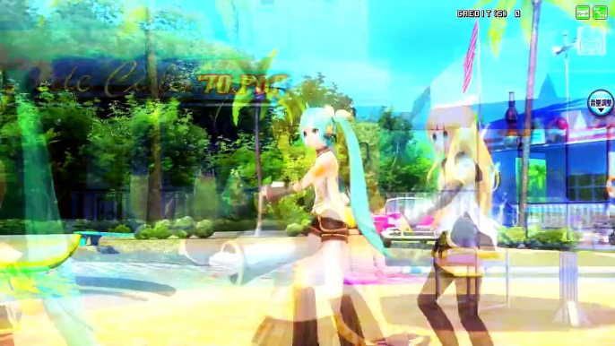 [Hatsune Miku, Kagamine Rin (初音ミク, 鏡音リン)] Summer Idol (サマーアイドル) [Full(60fps)] Project Diva Arcade