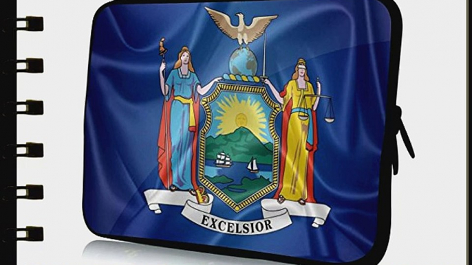 13 inch Rikki KnightTM New York State Flag Design Laptop Sleeve