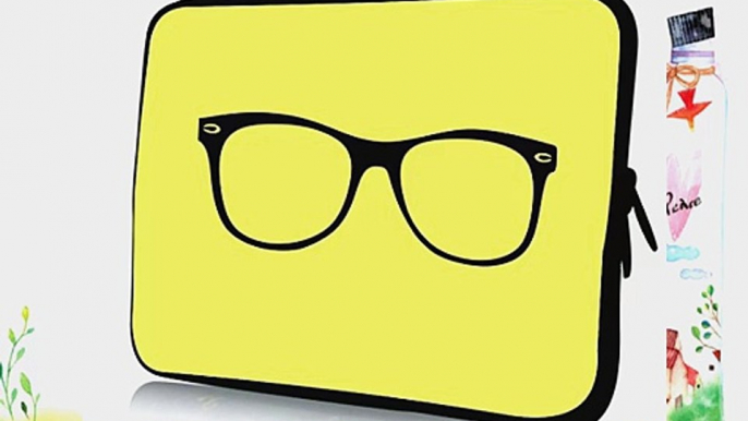 13 inch Rikki KnightTM Hipster Glasses on Yellow Design Laptop Sleeve